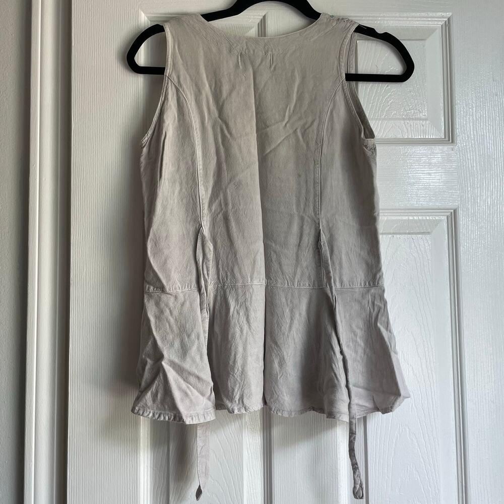Fairy Tank Top Flutter Sequin Boho Whimsical Cotton Rayon Gray Blue READ4SIZE - Picture 7 of 14